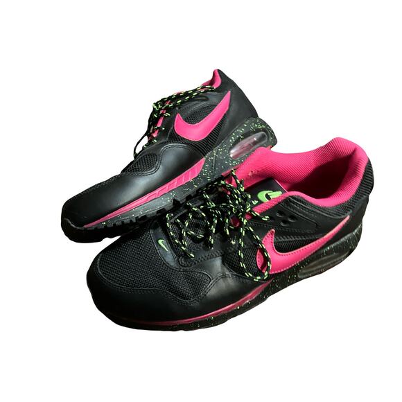 Nike Air Max Womens Size 10 Correlate 574154-063 Black Pink Running Shoe Lace Up - Picture 1 of 11